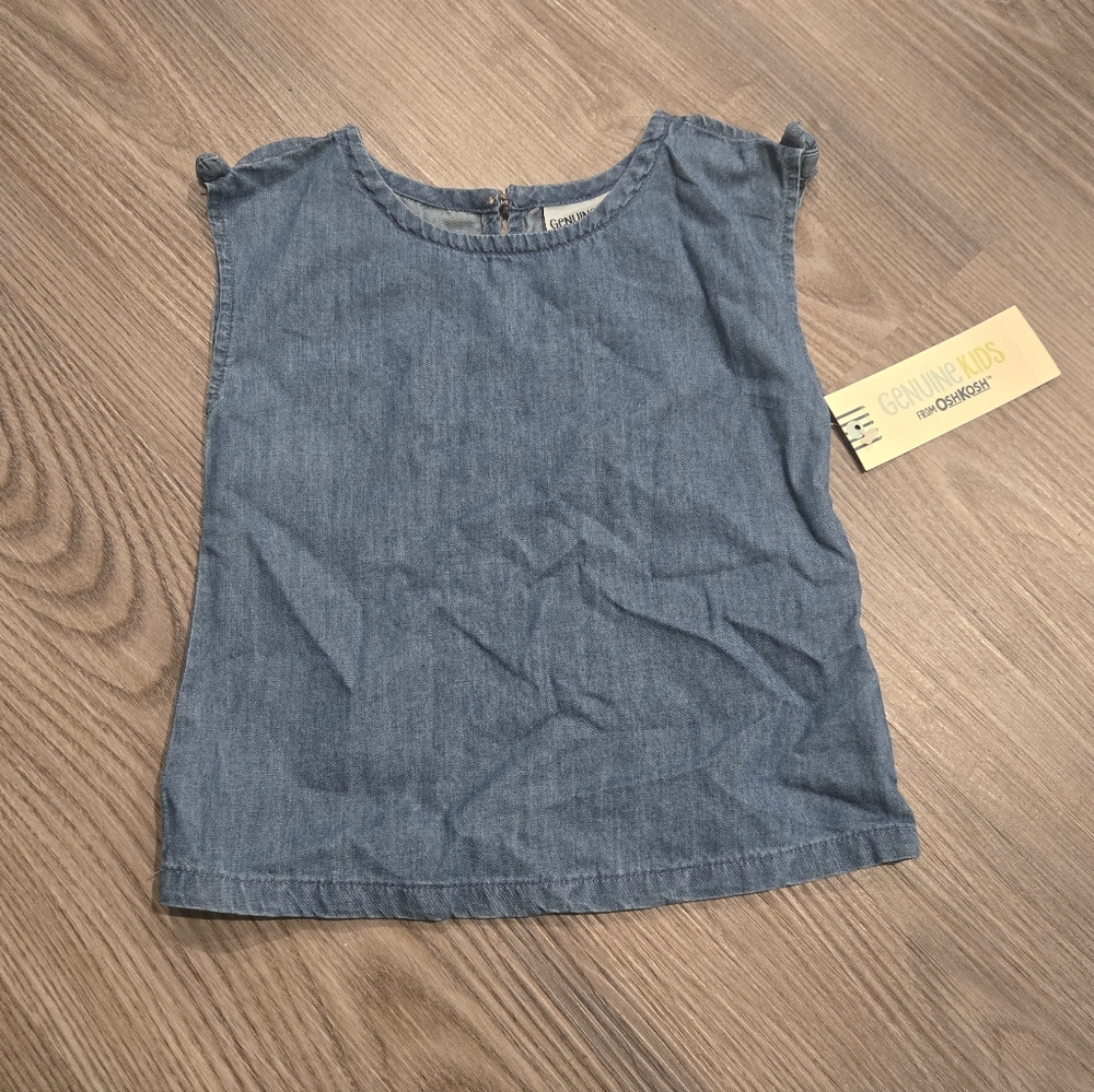Genuine Kids By Oshkosh Denim Blue Kids Blouse Size 2t